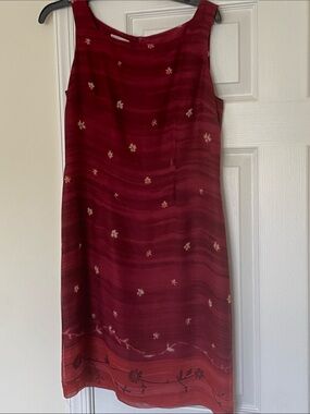 Silk Sleeveless Floral Dress- size 6